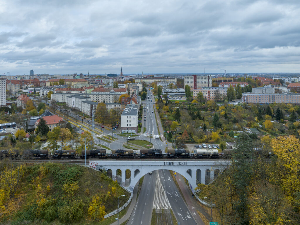 Szczecin cmentarz centralny zdjęcie z lotu ptaka 2023