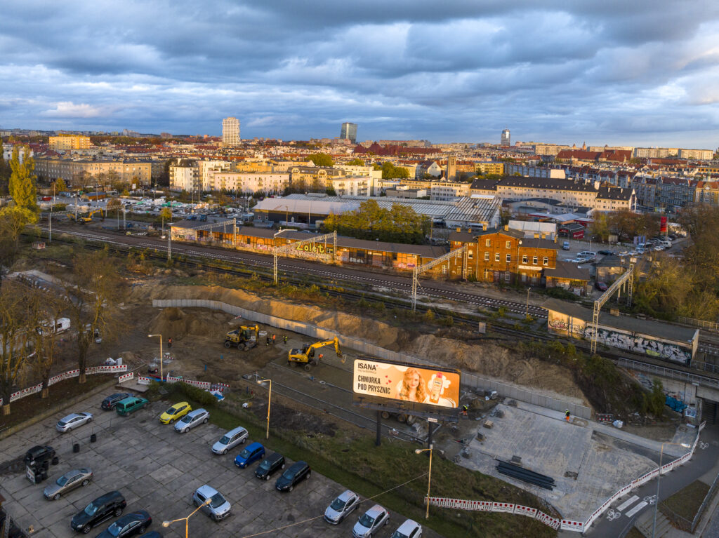 Zdjęcie z budowy Szczecin Turzyn 2023  zdjęcie z lotu ptaka