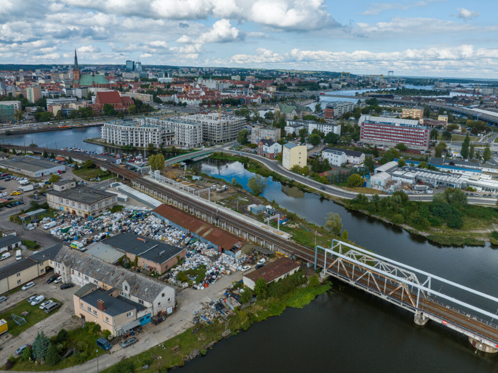 Zdjęcie Łasztowni z lotu ptaka 2023